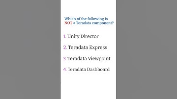 Teradata Quiz 1 | Teradata SQL Quiz | Teradata interview questions and answers