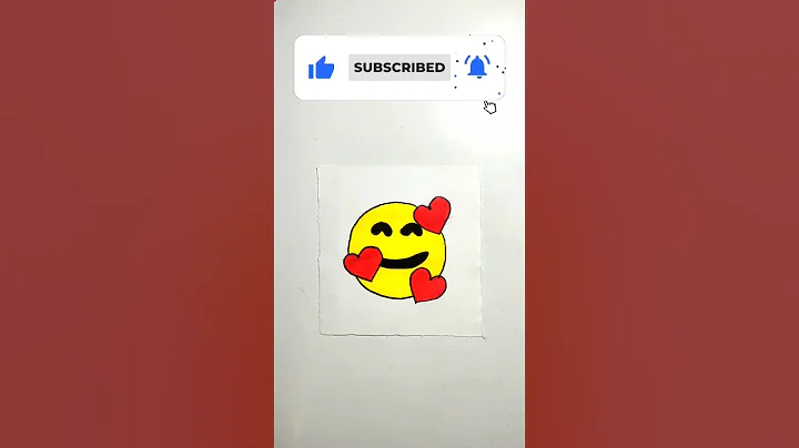 smiling face with hearts 🥰 emoji Drawing || Vk Art Creations || #shorts #drawing #trending #viral