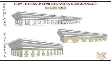 HOW TO CREATE CONCRETE  FASCIA DESIGN/DECOR #archicad #graphisoft