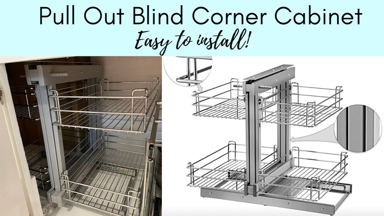 VEVOR Pull Out Blind Corner Cabinet 15.7 Opening Chrome Soft Close Blind Corner with Four Shelf CGLLXGWX15YCSBLC1V0