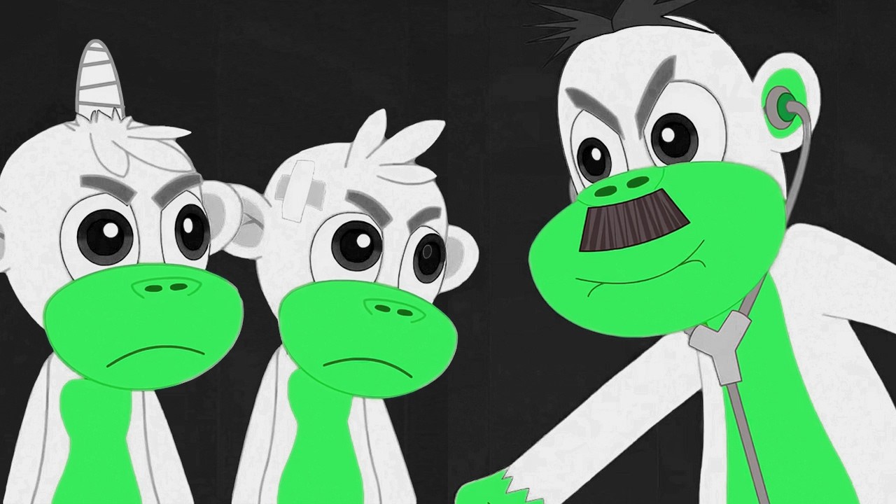 🎶 Five Little Monkeys Jumping on the Bed 🐒 [2 MIN LOOP] Giggle Sounds ...