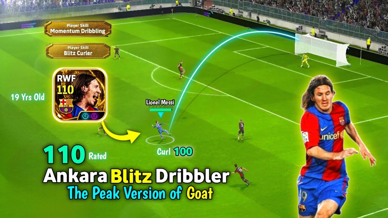 Ankara Messi is Back 💀🔥 110 Rated Big Time Young Messi Blitz Curler Review in eFootball 26 Mobile 🔥🔥