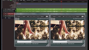 Demo of VidPlayVST in Harrison Mixbus, synchronized to audio track