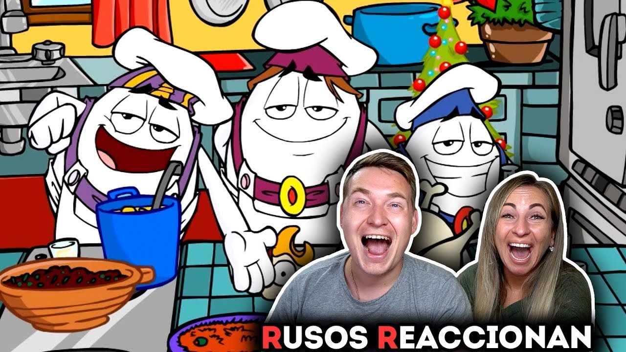 RUSOS REACCIONAN a HUEVOCARTOON por PRIMERA VEZ | LA CENA DE NAVIDAD