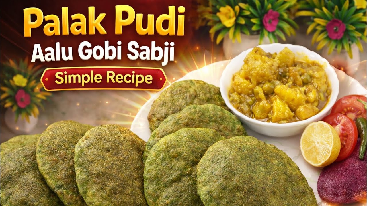पालक पूड़ी और आलू गोभी की सब्ज़ी 😋 | टेस्टी और आसान रेसिपी | Healthy Recipe