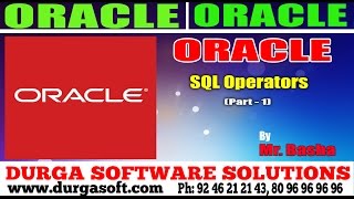 Oracle Tutorial || Oracle|Sql Opetrators Part - 1 by basha