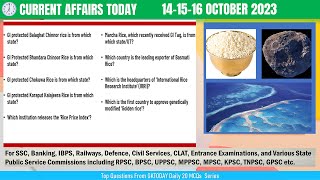 14-15-16 OCTOBER 2023 Current Affairs by GKToday