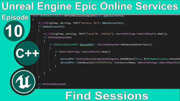 Unreal Engine Epic Online Services(EOS) #10: "Find Sessions"