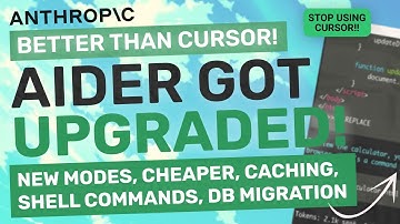 Aider (Upgraded) : The BEST Coding Agent just got NEW MODES, CHEAPER, Shell Commands & Caching!