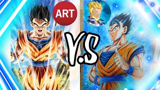 SSJBLUE 3 Goku vs SSJBLUE 2 Gohan by @yairsassonart Follow the artist  tagged and @dragonball_creativeminds for more art. #goku #vegeta…