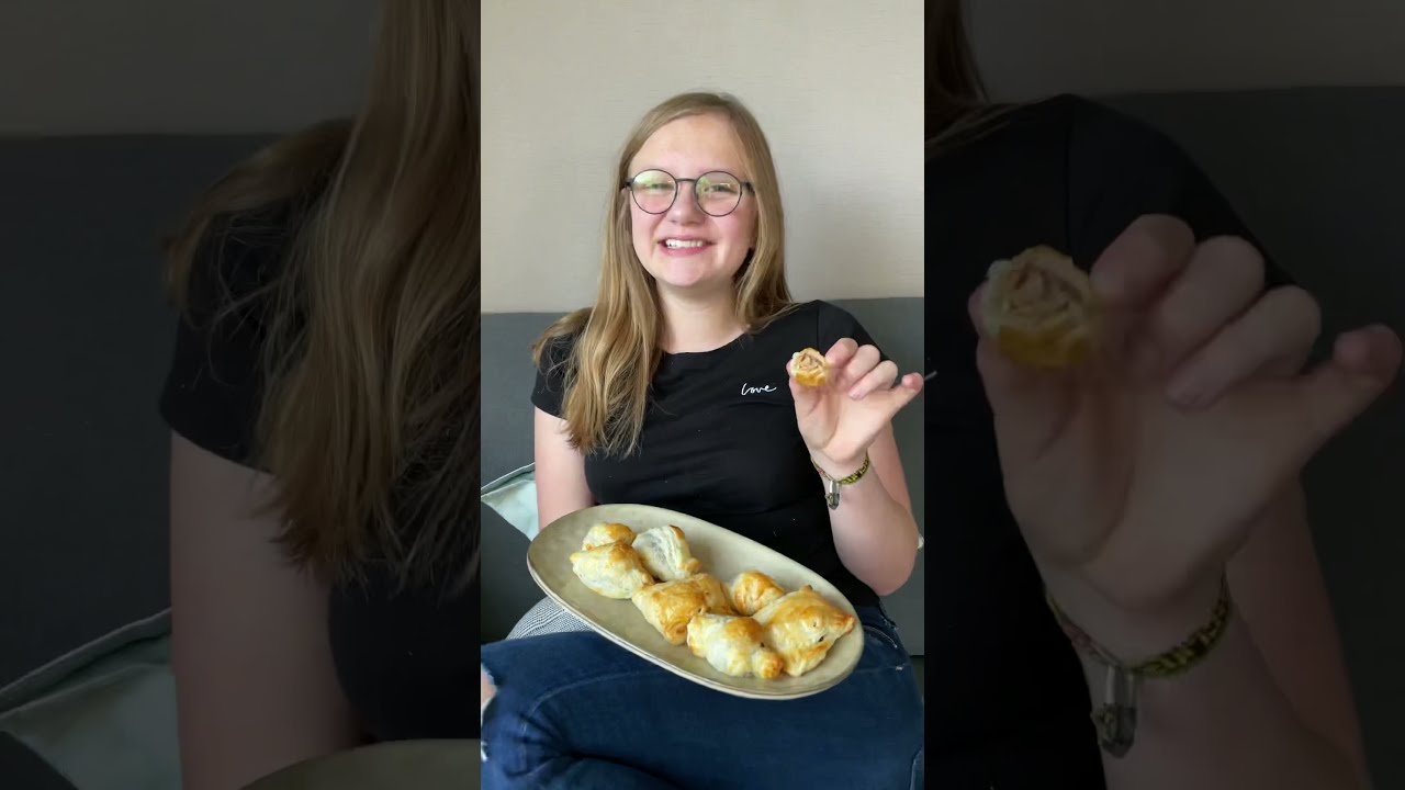 Gebackene Hanuta Schnitten im Blätterteig - weiche Schoki - YouTube