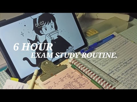 6 HOUR EXAM STUDY ROUTINE👩🏻🔬🧘🏻♀️📚|| Study w/me//study vlog// Productivity #vlog #yt