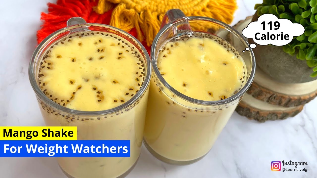Mango shake for weight watchers Only 3 Ingredients (No Sugar) Thick