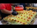 japanese street food - hiroshima style okonomiyaki お好み焼き