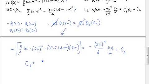 Beam Deflections   Double Integration Method Example Part 3 3 -  Structural Analysis