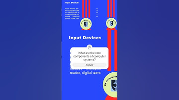 Core components of computer systems #computer #informationtechnology #inputdevices #outputdevices