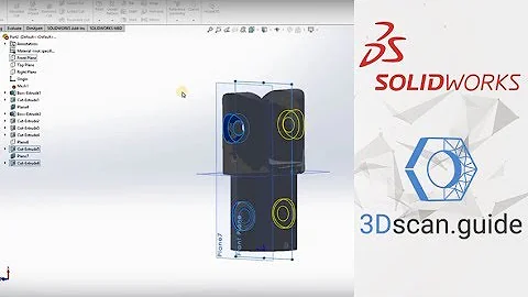 SolidWorks, video 2. Reverse engineering of Mechanical forms. 3D scan processing.