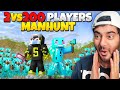 2 Speedrunners VS 200 Hunters MANHUNT | Minecraft