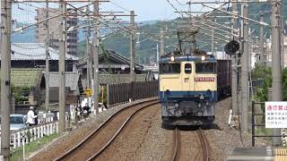 [EF65-2070牽引]下り3079レ貨物列車 讃岐塩屋駅通過