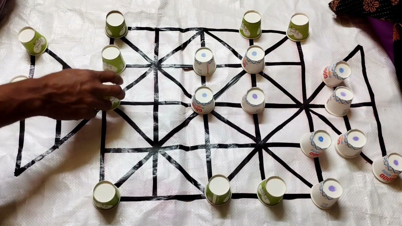 Bead 16gameplay how to play sholo guti game AR 2players mind set #game #viral #video 😂🤣