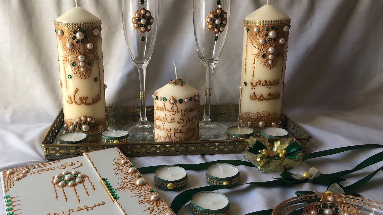 عمل طقم حناءبطريقة مبسطة/نقش شموع الحناء/livre d’or 👰