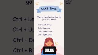 what is the shortcut key to go to next word?  #shortcutkeys