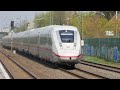 Eisenbahnverkehr in Duisburg Rahm Mit ICE 4 RRX Br 110 101 146 403 406 407 422 429