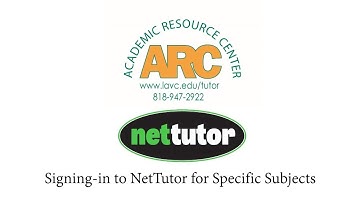 How to Access NetTutor