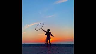 Sunset hula hoop flow