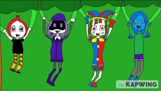 Ruby Gloom, Uzi Doorman, Pomni, And Ruby Gillman Swinging Ai