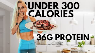LOW CALORIE CHOCOLATE PROTEIN PANCAKES (only 5 ingredients!) Healthy recipe for weightloss & abs