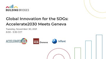 Global Innovation for the SDGs: Accelerate2030 Meets Geneva