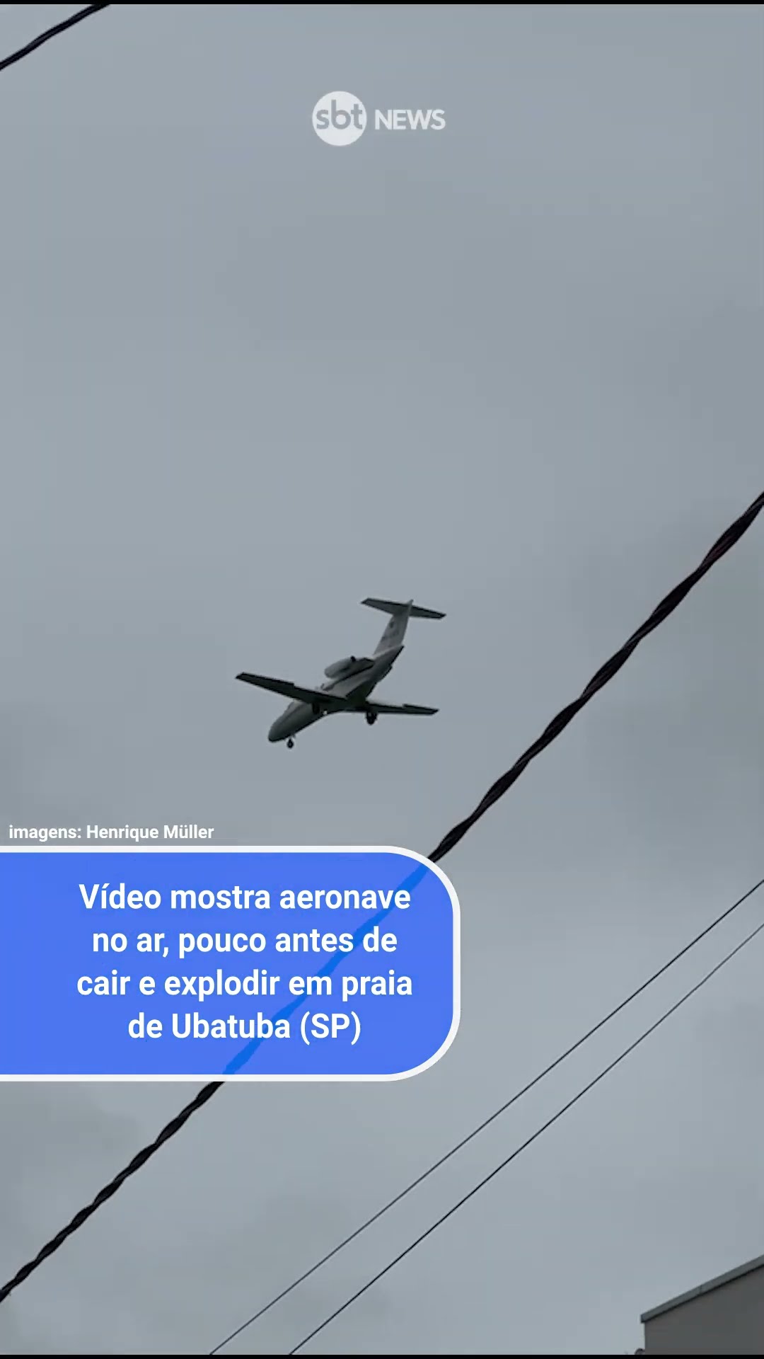 Vídeo mostra aeronave no ar, pouco antes de cair e explodir em praia de Ubatuba (SP)