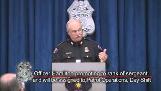 Craig Hamilton's Promotion to Sergeant Ceremony
