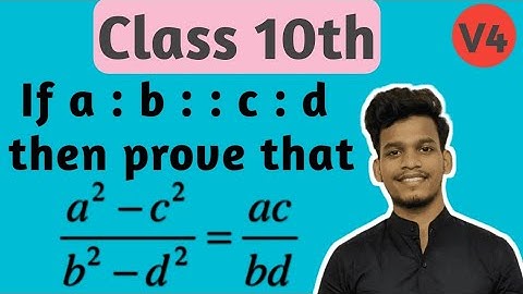 If a : b : : c : d then prove that (a²-c²)/(b²-d²) = ac/bd || Boards का favourite Question ||
