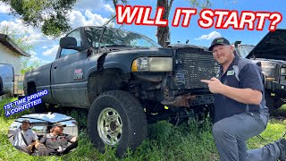 WILL IT START? We Try Starting Our 'Blown Up' Cummins Burnout Truck!!  Plus 1st. Leroy jr. RIP!!!!