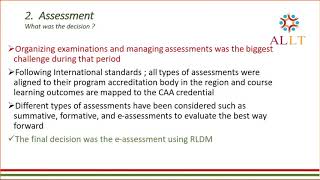 Transition from Blended Learning to Online: Reflections from Tertiary Level Teaching Professionals.