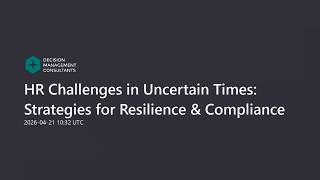 Webinar on HR Challenges in Uncertain Times