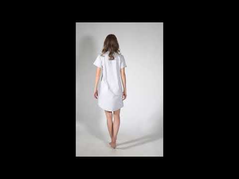Купить Хлопковая туника с коротким рукавом VIENETTA 3111870000 в Украина в Lingerie.ua - Одяг для дому та відпочинку, Видео 1