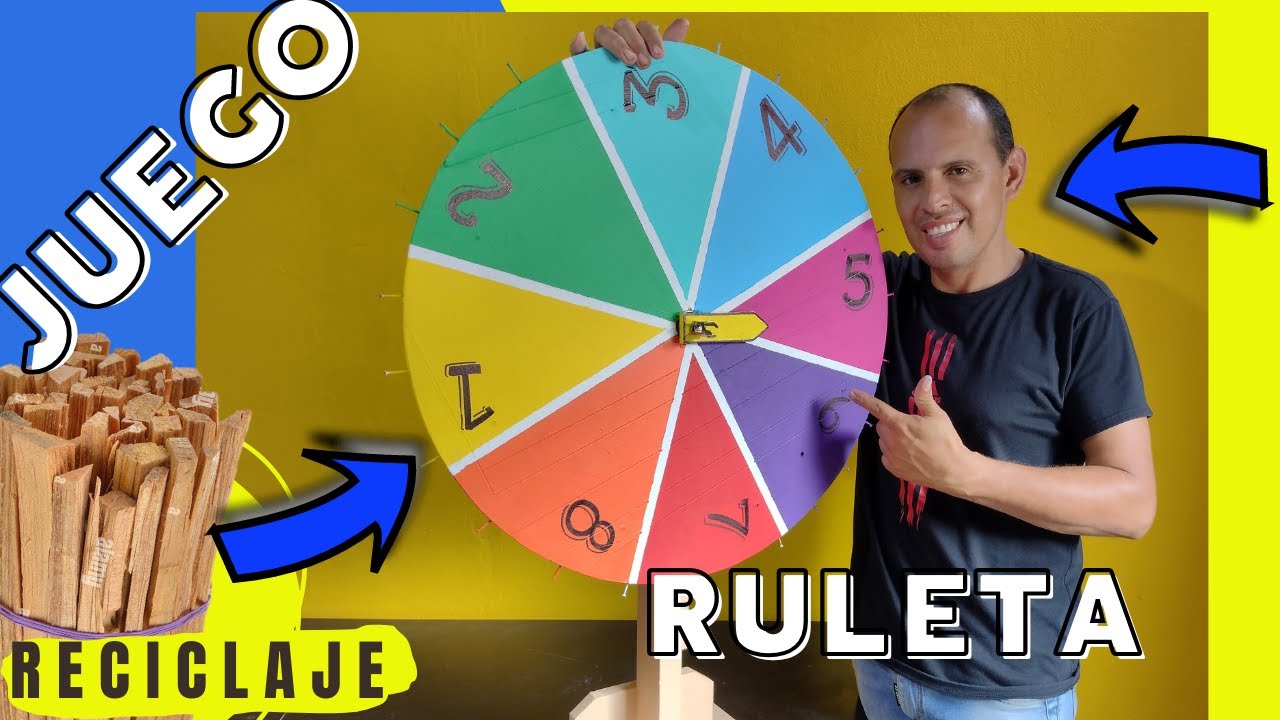 COMO HACER UNA RULETA DIDACTICA DE MATERIAL RECICLADO MADERA