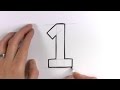 How to Draw a Cartoon Number 1 | Quick and Easy Bullet Journal Doodle Ideas | bujoTIGER (ZOOSHii)