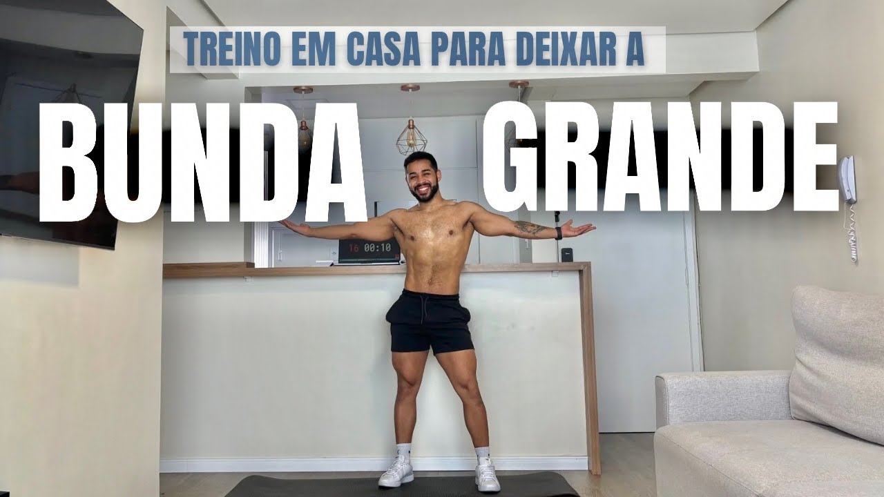 Treino em Casa Para Deixar a BUNDA GRANDE em UM MÊS | Sem equipamentos