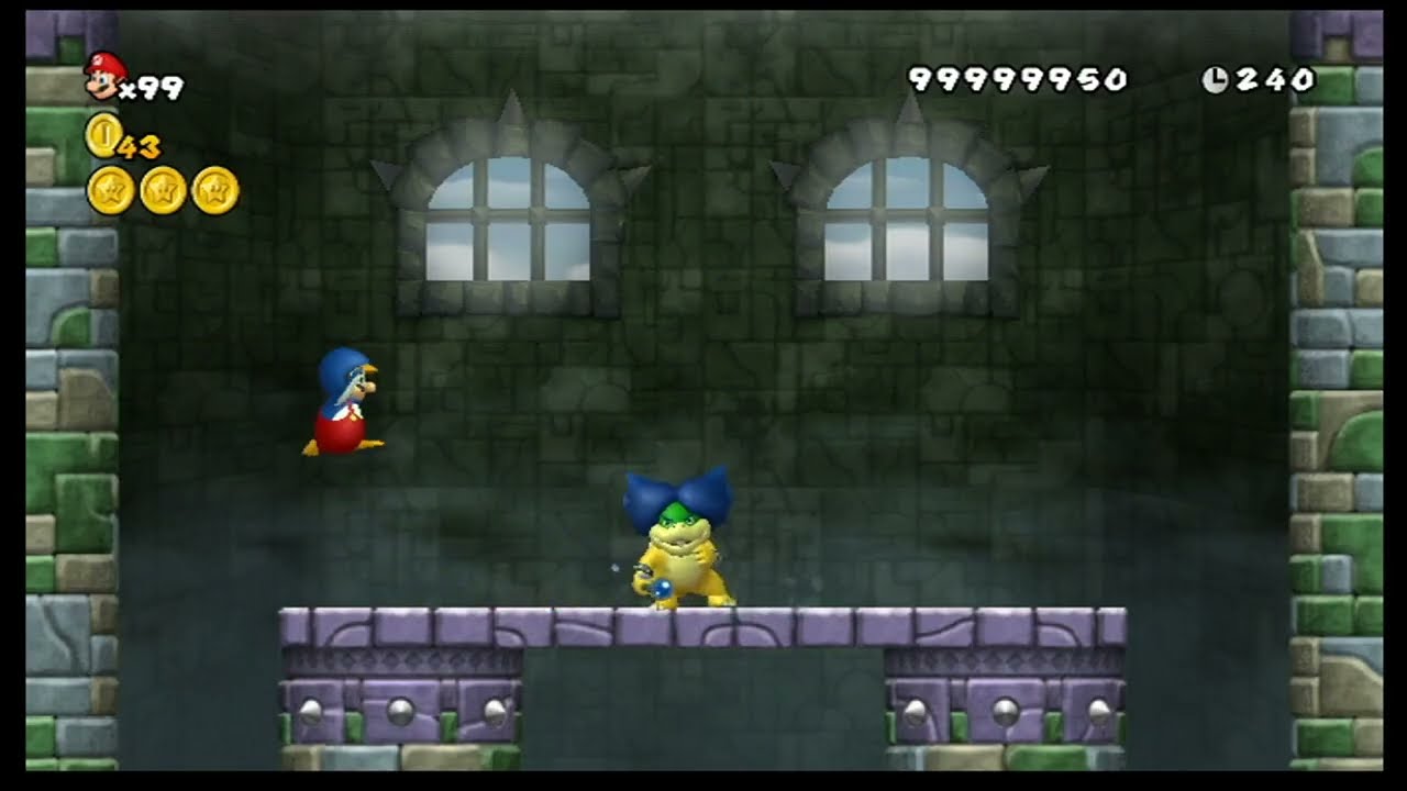 New Super Mario Bros. Wii World 7-Tower: Penguin Suit