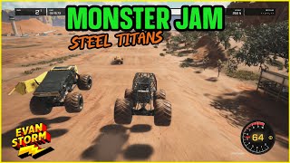 Monster Jam Steel Titans Training Truck Racing Son and Dad Gaming screenshot 3