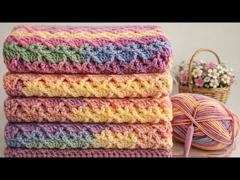 You'll love it! 😀 You Can Easily Make This Crochet Blanket In 3 Days! Quick Crochet!