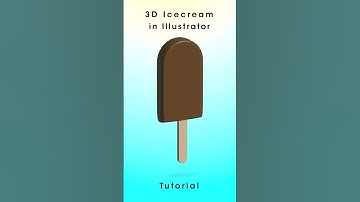 3D Shape Design ( Ice cream) in illustrator #adobeillustrator     #3dtutorial    #icecream