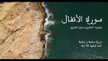 سورة الأنفال بصوت المقرئ سعود الشريم بدون إعلانات - Sourat Al-Anfal no Ads