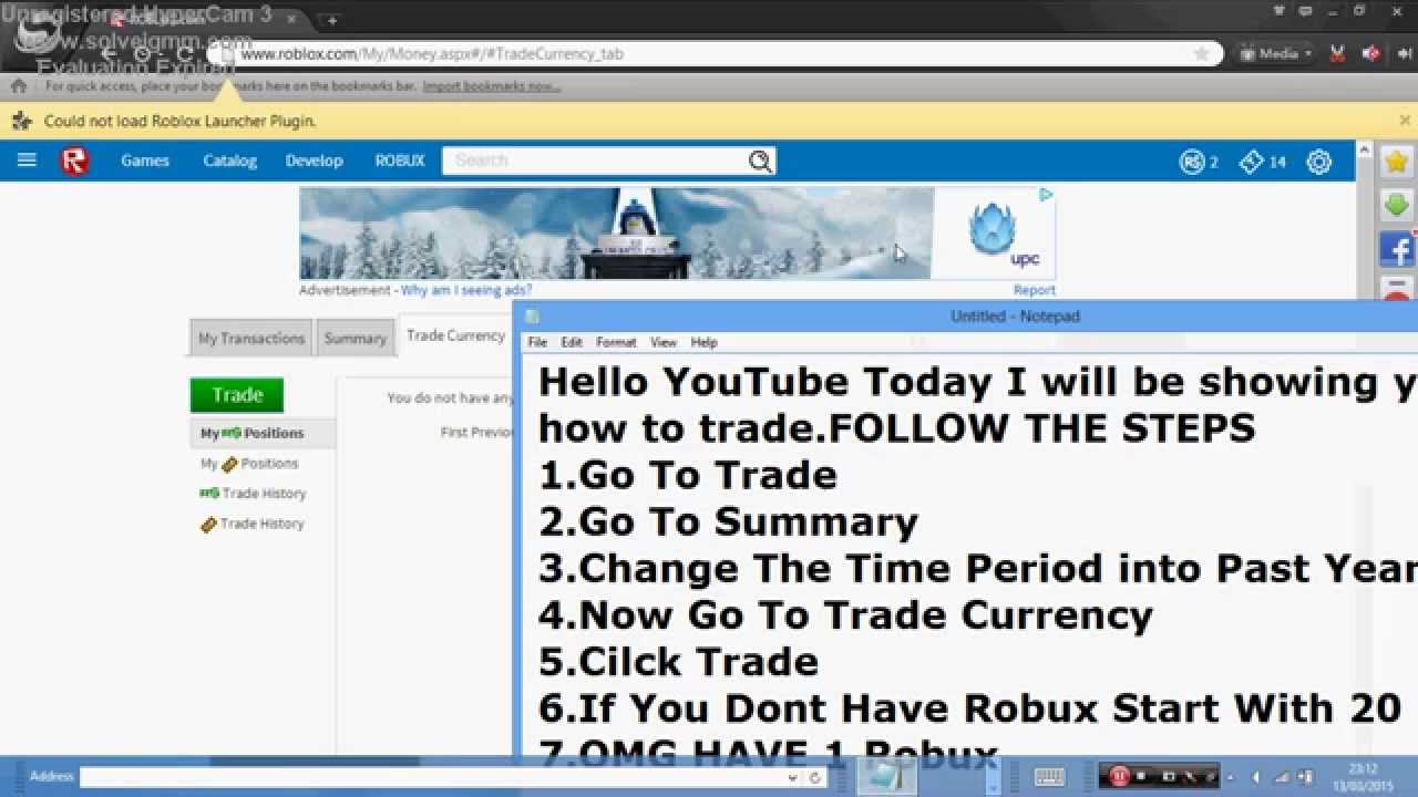 Roblox How To Trade Robux 2015 (NOT FAKE) - YouTube