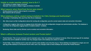 Citrix Virtual apps and desktop 7.19 - 7.2212 interview question & answer.