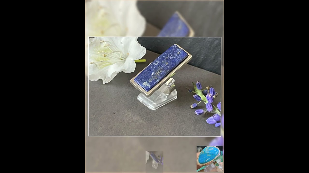 Echter Lapislazuli in schönem Design. Ring in Silber ( 925 ) Sterling super toller Edelstein!